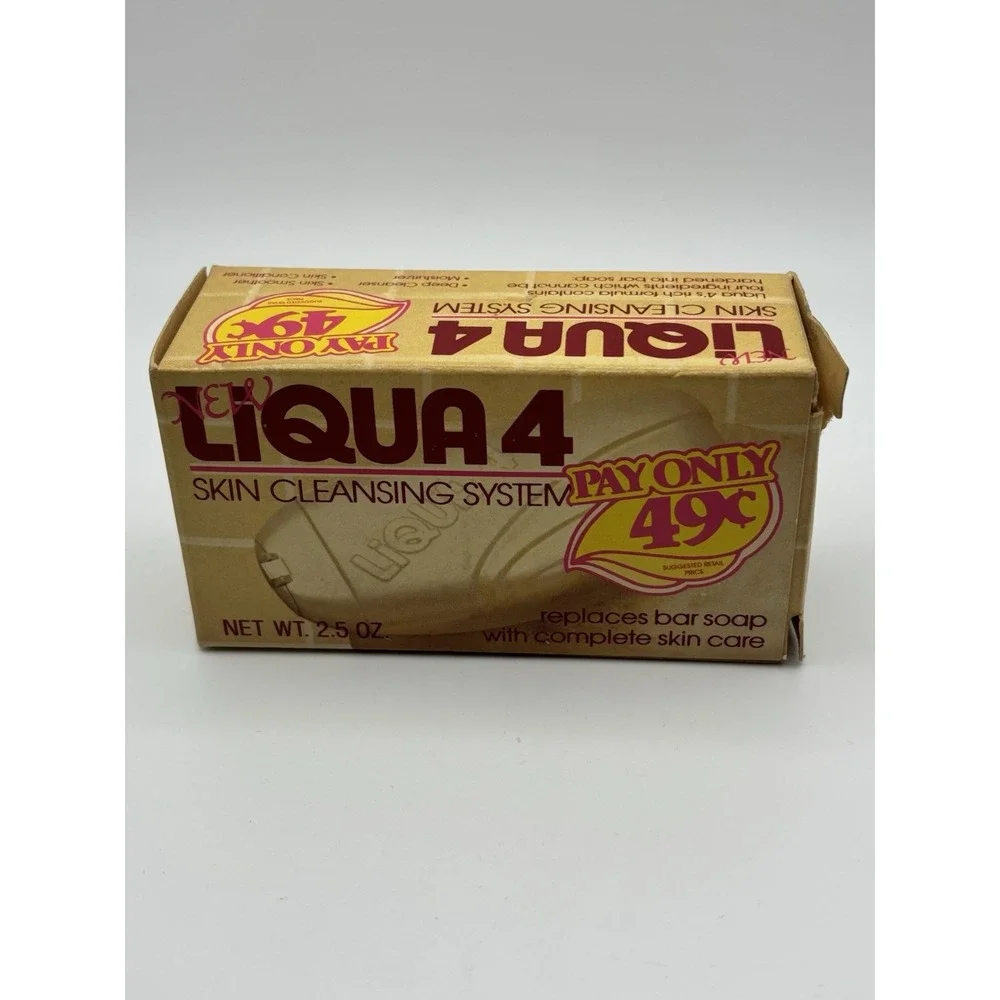 Vintage 1980s Ligua 4 Skin Cleansing‎ System 2.6oz Replaces Bar Soap Prop NOS